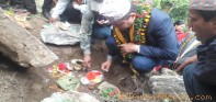 आम्बोट–दुर्लुङ–महभीर–घोडेपानी पदमार्गको शिलान्यास